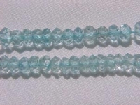 Sky Blue Topaz Faceted Rondels, 3-3.5mm