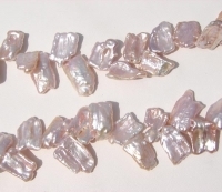 Angle Drilled Keshi Flakes, Warm Lilac, 17x14mm