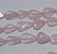 Rose Quartz Flat Peardrops