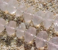 Rose Quartz Fine Faceted Rondels, 12-13mm