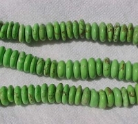 Magnesite Lime Green Rondels, 9mm