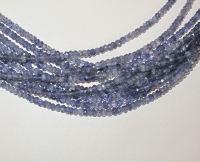 Iolite Faceted Rondels, 4-4.5mm