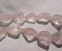 Rose Quartz Fine Faceted Nuggets, Graduated
