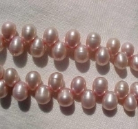 Cotton Candy Pink Dancing Pearls, 6x8mm