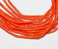 Pumpkin Coral Tubes, 2.5 x 6mm