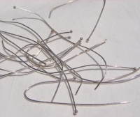 Headpins, Silverplate Pewter, 2", 100 pack