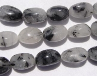 Black Rutilated Quartz Polished Nuggets, 15x20mm