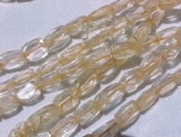 Citrine Faceted Bricks, 8x4mm