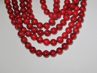 Red Bamboo Coral Rounds, 10mm, A Grade