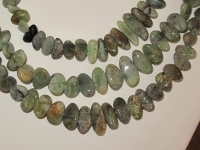 Graduated Flattened Oval Peridot Pebbles, 10-18mm