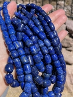 Natural  Afghan Lapis Graduated Barrels, 5-12mm