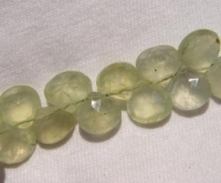 Prehnite Faceted Briolettes, 6-7mm