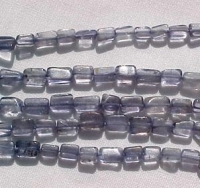 Iolite Bricks, 6x4mm