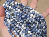 Sodalite Polished Rounds, Light, 6mm