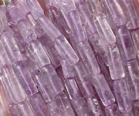 Light Amethyst Tubes, 14x6mm