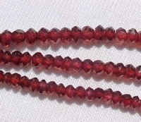 Red Garnet Cut Rounds, 3-3.5mm