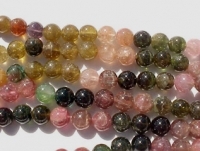 Multi Color Tourmaline Rounds, 8mm