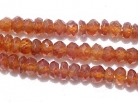 Cognac Citrine Faceted Rondels, 3-3.5mm