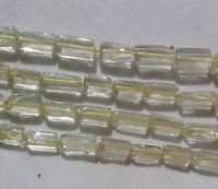 Light Lemon Quartz Bricks, 8x4mm