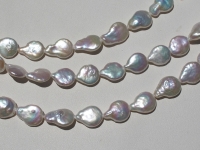 Meteor White Coin Pearls, 10-11mm