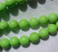 Magnesite Lime Green Rounds, 4mm