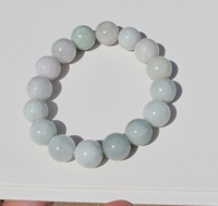 Burmese Jade Stretch Bracelet, 13mm Rounds