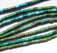 Magnesite Turquoise Barrels, 4x6mm