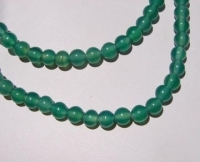 Emerald Jade Quartz Rounds, 6mm