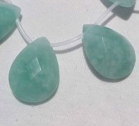 Aquamarine (Synthetic) Briolette Pendant, 40x30mm each