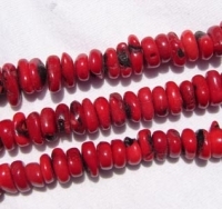 Rustic Coral Rondels, 9-12mm