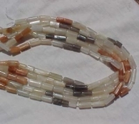 Multi Color Moonstone Tubes, 13x6mm