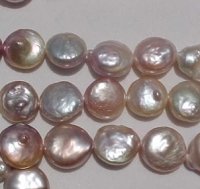 Natural Pale Pink Coin, 13-14mm