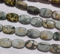 Ocean Jasper Flat Barrels, 9x13mm