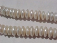 Center Drill White Coin Pearls, 14-15mm