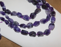 Chevron Amethyst Irregular Nuggets, Graduated 9-14mm