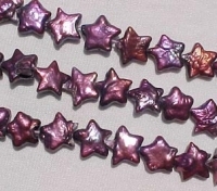 Star Coins. Deep Magenta, 10-11mm