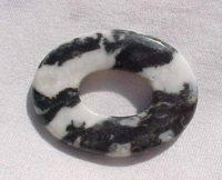 Zebra Marble Oval Donut, 50x38mm