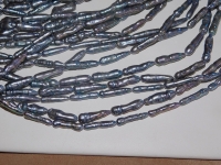 Steel Blue Textured Biwas, 5x24mm