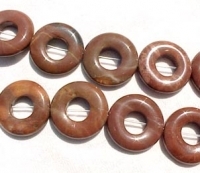 Brown Rust Jasper Donuts, 20mm