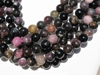 Multi Color Tourmaline Rounds, Darker Mix, 12mm