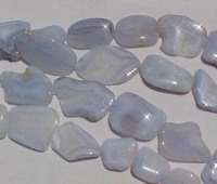 Blue Chalcedony Slices, Graduated