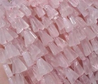 Rose Quartz Triangles, 8-9mm