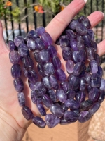 Dark Purple Amethyst Rectangle Nuggets, 10x14mm