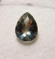 Green Amethyst Pear, Checkerboard Top, 15x20mm, 11ct