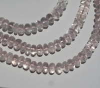Rose Quartz Polished Rondels, 8-9mm