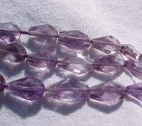 Light Amethyst Faceted Flat Pears