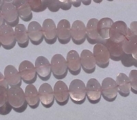 Rose Quartz Rondels, A Grade, 12-13mm