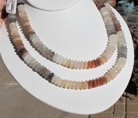 Multi Color Moonstone Faceted Saucer Rondels, 11-12mm