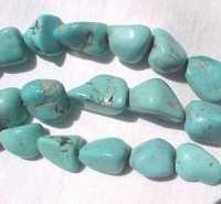 Seafoam Blue-green Turquoise Tumbled Nuggets, 18x12mm