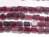 Red Garnet Bricks, 7x4mm